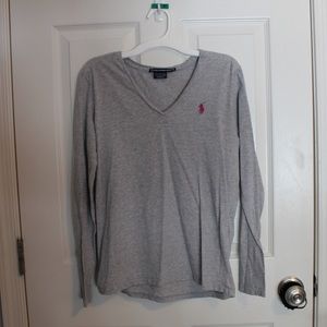 Polo Long Sleeve V-neck Tshirt